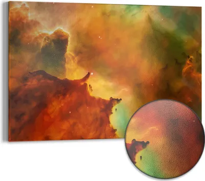 Produktbild von DEQORI Magnettafel Metall 60x40 cm 'Kosmischer Farbzauber' Whiteboard Pinnwand Büro