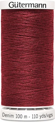 Produktbild von Profi Jeansfaden Denim 100m Gütermann Nähgarnfarben: 4466 bordeaux