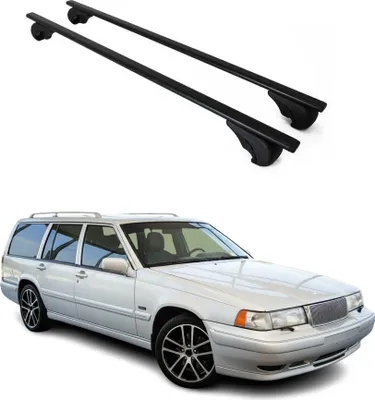 Produktbild von Dachträger Grundtäger für Volvo V90 1997-1999 75kg Metall Schwarz 2 tlg
