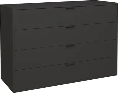Produktbild von Kommode >Bonnie< in anthrazit matt lack - 119x87x45cm (BxHxT)