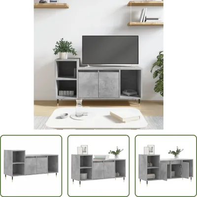 Produktbild von The Living Store TV-Schrank Betongrau 100x35x55 cm Holzwerkstoff