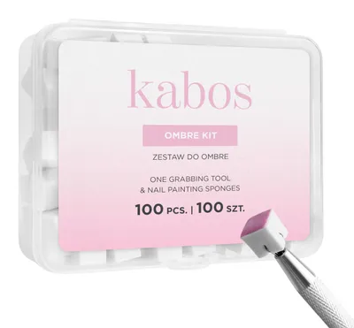 Produktbild von Kabos 100 Nail Art Schwämme mit Metallgreifer | Ombre Schwamm für Nägel