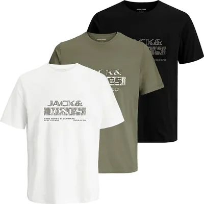 Produktbild von 3er Pack JACK & JONES Herren T-Shirts JCOSTANCE