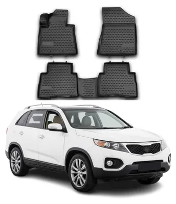 Obrázok produktu pre 2012-2015 Kia Sorento podlahové rohože TPE čierne 4 ks, Obrázok generovaný UI