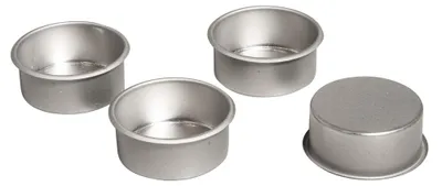 Teelichthalter Metall, 4,1 cm, silber, 4 Stück
