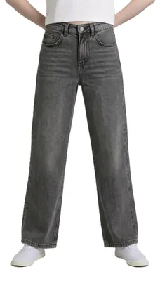 Image de TOM TAILOR, jean large pour filles, modèle 10219 - Denim gris clair usagé
