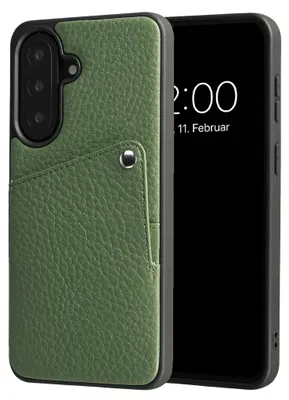 Obrázek produktu pro Zadní kryt Selencia Riva s držákem na karty pro Samsung Galaxy A57 (5G) – Sage Green