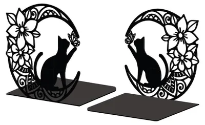 Immagine prodotto di Set di 2 supporti decorativi per libri in metallo