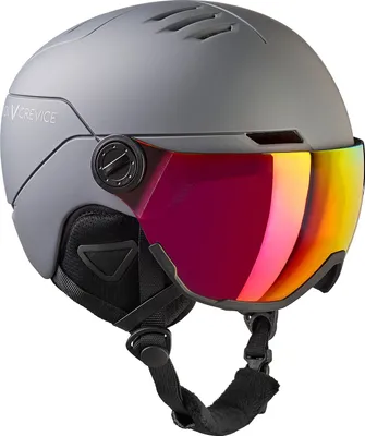 Obrázek produktu pro BLACK CREVICE – dětská a mládežnická lyžařská helma s hledím | Model: CORTINA | Barva: šedá | Velikost: XXS = 1 (48–52 cm)