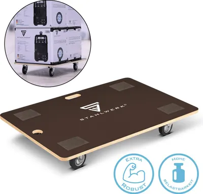 Obrázok produktu pre STAHLWERK Vozík do 300 kg 90x60 cm Prepravný vozík Valceková doska Prepravný vozík