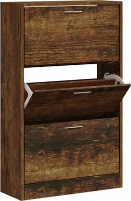 Obrázok produktu pre vidaXL Skriňa na topánky Smoked Oak 63x24x103 cm Materiál dreva