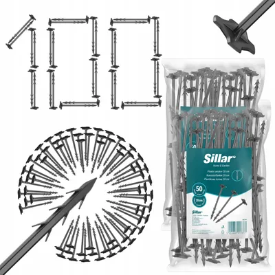 Obrázok produktu pre Sillar kolíky Kotva pre agrotextílie 200 kusov s hrúbkou 20 cm