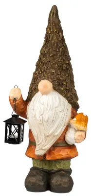 Produktbild von Dekofigur Zwerg, Wichtel HERBSTZEIT mit Laterne H. 65cm aus Magnesia Formano H26