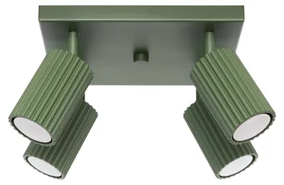 Zdjęcie produktu dla Spot KARBON zielony oliwkowy 4xGU10x10W aluminium wym:16,5x25x25cm IP20 Sollux Lighting