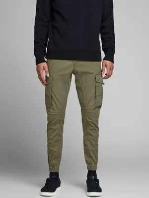 Produktbild von Jack & Jones 12141844, Fracht, Erwachsener, Grün, Baumwolle, Elasthan, Nicht bleichen, Natürliche Trocknung
