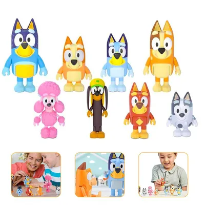 Produktbild von 8 STÜCK Wolfsfiguren Spielzeug Spielset, Wölfe Actionfiguren Familie und Freunde Set