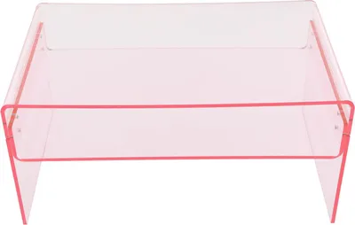Produktbild von Acryl Beistelltisch - Couchtisch - 2 Ebenen - Rechteckig - 10 mm Acryl - Tragkraft 40 kg - Rot