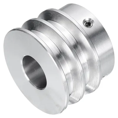 Doppelnut-V-Katrol, Alu, 40 mm Ø, 16 mm Bohrung, für 6-mm-PU-Riemen