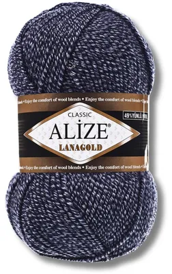 Productafbeelding van Alize 3x 100g Lanagold garen, effen kleur, geschikt voor haken en breien (901)
