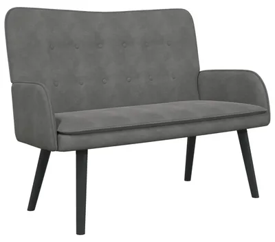 Produktbild von 2-Sitzer Sofa Dunkelgrau 115 x 61 x 87 cm Samt