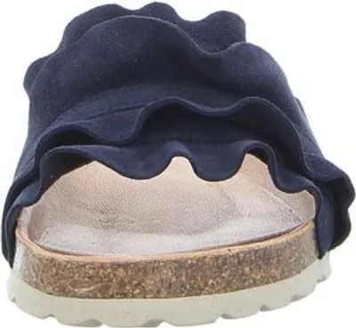 Produktbild von Verbenas Damen-Pantolette mit Tieffußbett SERRAJE VOLANTE Marino-Blau, Farbe:blau, EU Größe:39
