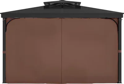 Immagine prodotto di SucceBuy Tenda privacy impermeabile per gazebo 12' x 12' x 6,9', colore caffè