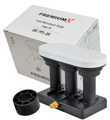Produktbild von PremiumX Single Monoblock LNB Triple PXMB-TR Sat für 1 Teilnehmer DVB-S2 4K