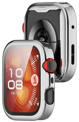 Produktbild von Schutzhülle für Huawei Watch Fit 5 Pro, Bizon Case Watch Felipe, Silbern