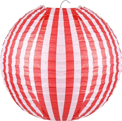 Produktbild von Papierlaternen mit roten und weißen Streifen, chinesische Neujahrs-Hängelaternen-Dekoration für Karneval, Zirkus, Hochzeit, Frühlingsfest-Dekor