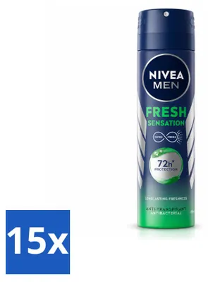 Imagen del producto de 15 unidades de desodorante en spray NIVEA MEN Fresh Sensation, 150 ml. Paquete económico