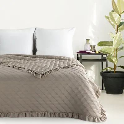 Produktbild von Tagesdecke VANESA dunkelbeige 170x210 cm dunkelbeigeige