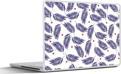 Produktbild von MuchoWow® Laptop Aufkleber Sticker Cover Tropisch - Blätter - Muster - Polka dots 30x21 cm - Sticker für Laptop - Selbstklebend