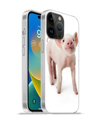 Produktbild von MuchoWow® Handyhülle Schutzhülle Hülle für Apple iPhone 14 Pro Max Schwein - Tiere - Weiß Silikon Softcase Handy Hülle - Hardcover