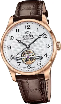 Produktbild von Jaguar Leder Herren Uhr Analog Elegant Armbanduhr braun Balancier D2UJ967/1