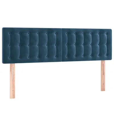 Image de Têtes de lit Bleu foncé 144 x 5 x 78/88 cm Velours