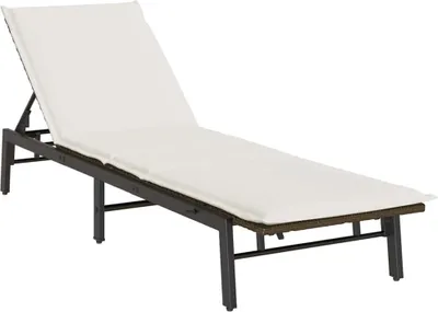 Produktbild von vidaXL Sonnenliege mit Auflage Braun Poly Rattan