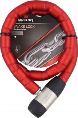 Produktbild von Walfort Panzerschloss Fahrradschloss, Motorradschloss, Panzerschloss Rot Stahl Diebstahlschutz