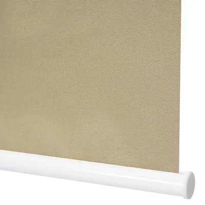 Image de Store à enroulement HWC-D52, store à enroulement latéral Jalousie, 80x230cm protection solaire occultation opaque ~ beige
