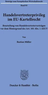 Produktbild von Handelsvertreterprivileg im EU-Kartellrecht.