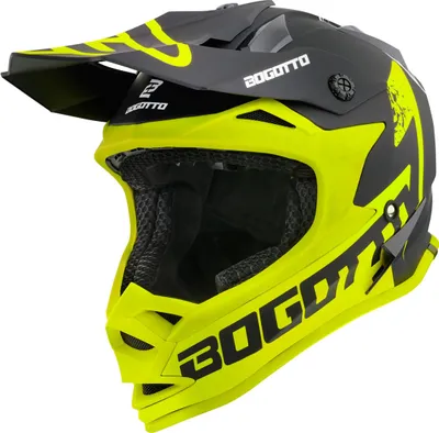 Produktbild von Bogotto V321 Soulcatcher Motocross Helm, gelb/schwarz, L