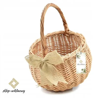 Produktbild von Sklep Wiklinowy Osterkorb Weidenkorb geflochten, 20cm