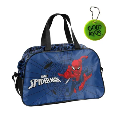 Produktbild von Sporttasche Kinder für Mädchen & Jungen - Umhängetasche mit Spiderman Motiv - Schwimmtasche mit verstärktem Boden - Trainingstasche 40 x 25 x 15 cm