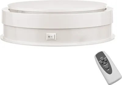 Zdjęcie produktu dla stół obrotowy 360 stopni do ekspozycji fotografii, zmotoryzowany, obrotowy, średnica 20,3 cm, udźwig 15 kg do ekspozycji małych produktów, biżuterii, modeli zegarków