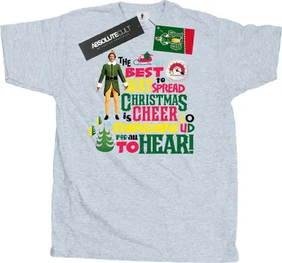 Produktbild von Elf - "Christmas Cheer" T-Shirt für Herren BI23685 (L) (Grau)