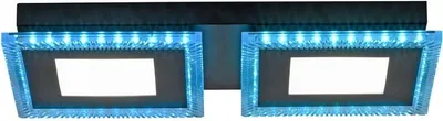 Produktbild von LED Deckenleuchte schwarz, dimmbar, Fernbedienung, L 44 cm