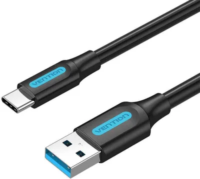 Image de Usb 3.0 A To Usb-C Cable Vention Cozbh 2M Black Pvc