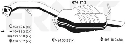 Produktbild von ERNST 670173 Endschalldämpfer für MAZDA 5 (CR19) Auspuff