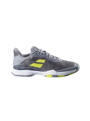 Image de Babolat Jet Tere Clay, chaussures de tennis pour surface en terre battue, chaussures de sport, couleur : gris/vert/blanc, référence : 30S23650-3027, pointure : 39 EU