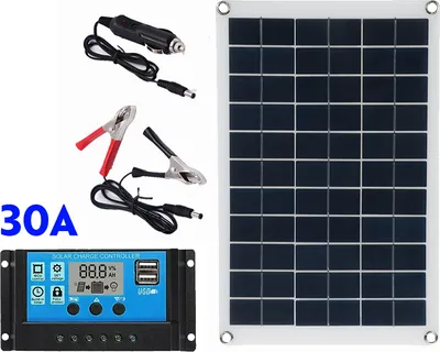Produktbild von Panel słoneczny MECO 100W Kolektor słoneczny do łodzi, przyczepy kempingowej, regulator 30A
