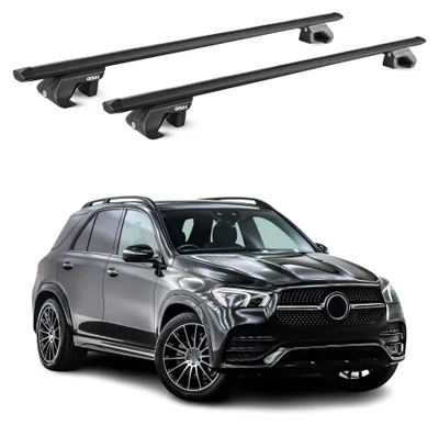 Produktbild von Dachträger Grundtäger für Mercedes GLE V167 2019-2026 90kg Alu Schwarz 2 tlg, KI-generiertes Bild